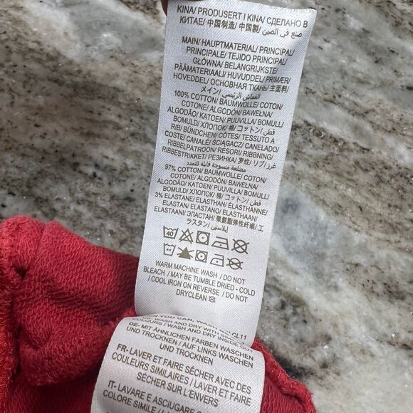 Boden, Red-Orange Shorts, Elastic Drawstring Waist, Contrast Stitching Boys 6Y - Picture 14 of 16